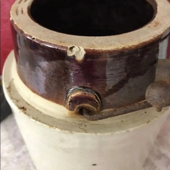 Vtg Western Earthenware Stoneware Crock Handle - Picture 9 of 11
